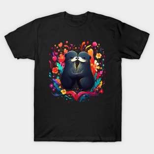 Otter Couple Valentine T-Shirt